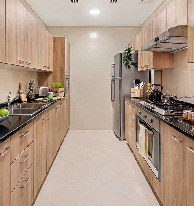 2 Bedroom Apartment-Kitchen-Azure, Al Reem